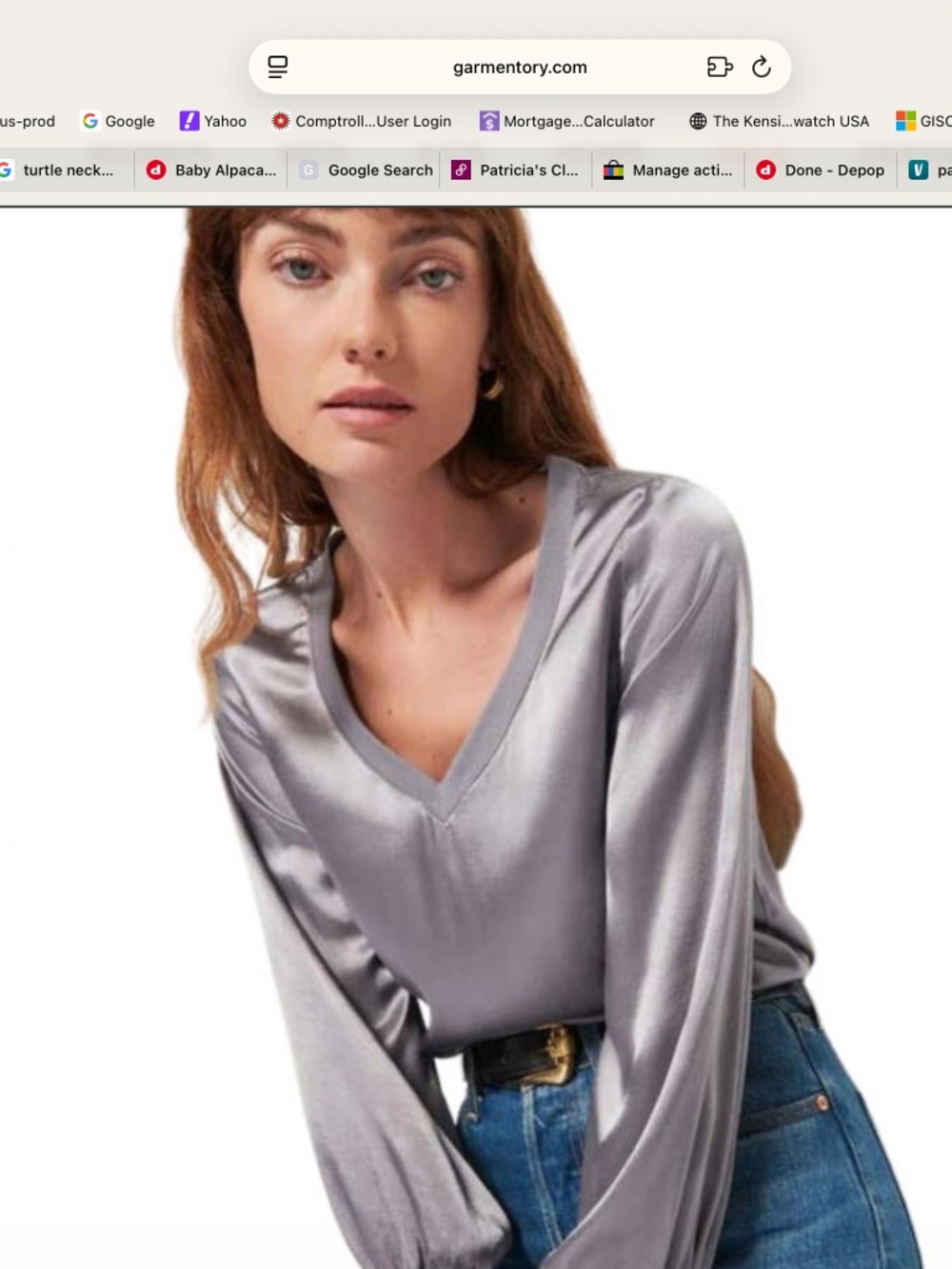 Nation Ltd Arya V-Neck Blouse in Red